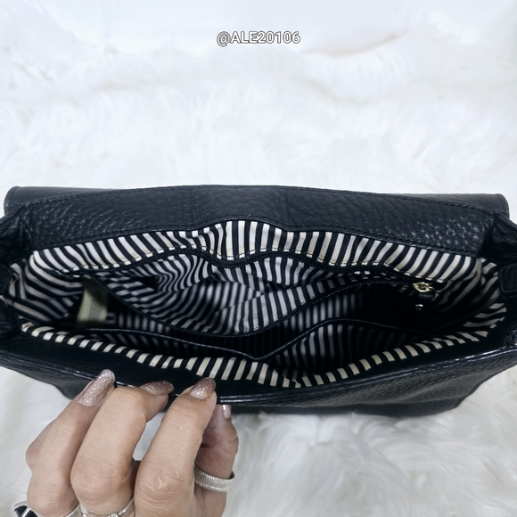 Kate Spade Black Leather Satchel with Gold Buckle - Picture 11 of 16